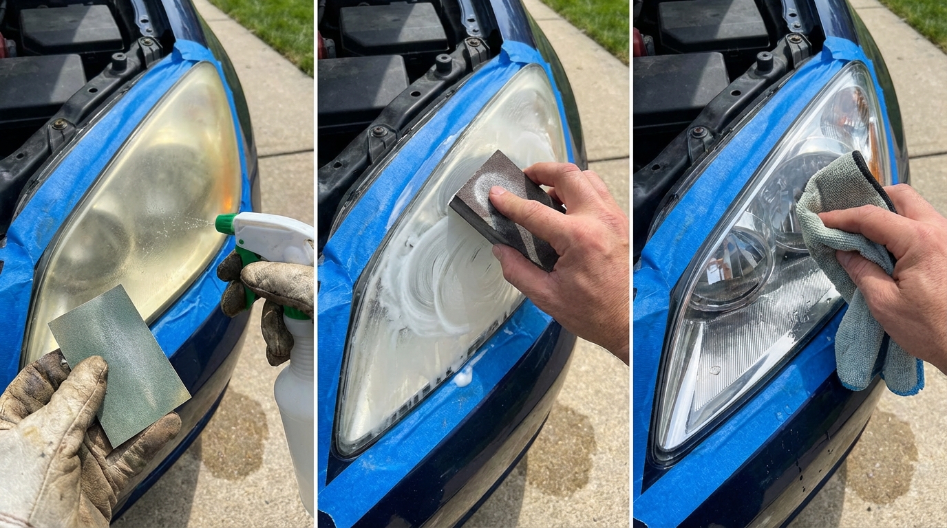 apprenez à polir les phares de votre voiture facilement vous-même pour améliorer la visibilité et la sécurité de conduite. guide pratique étape par étape pour des phares comme neufs.